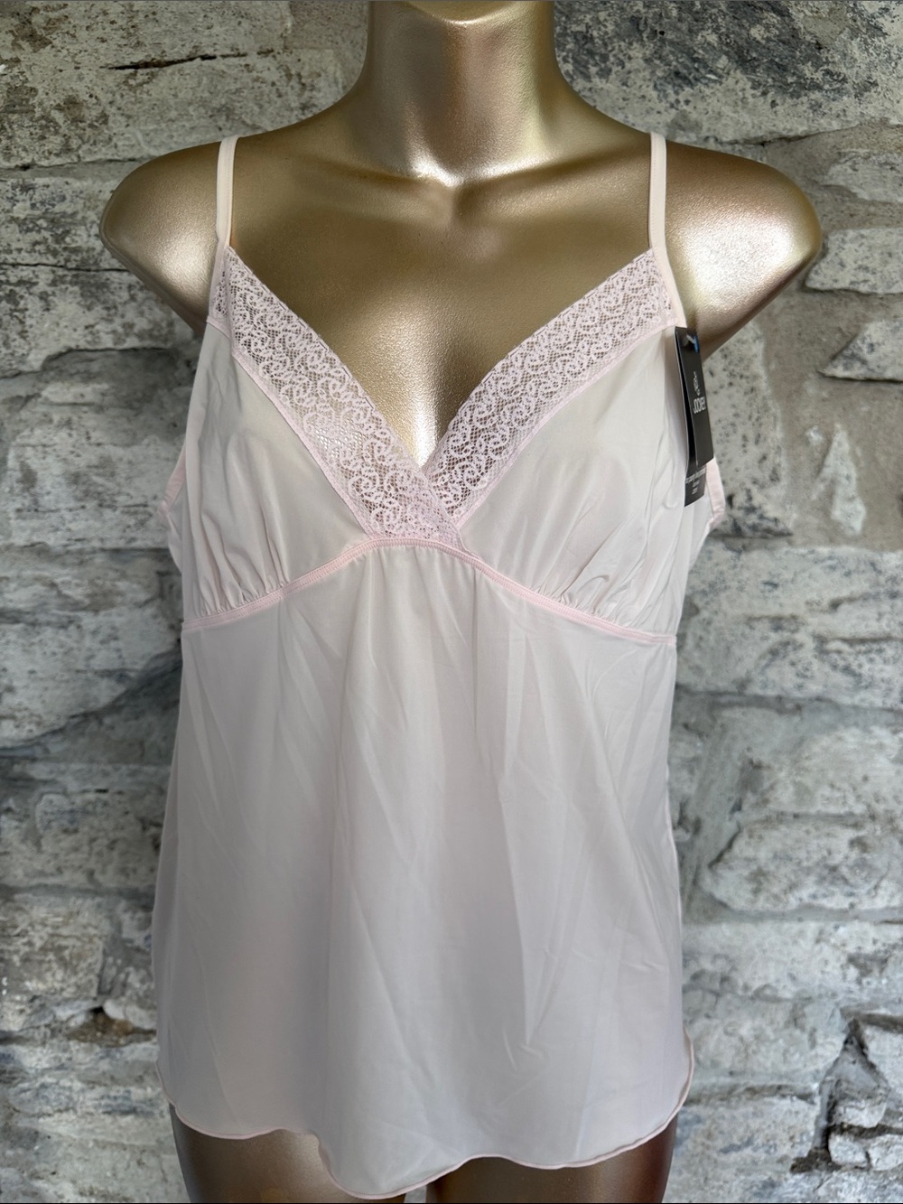 Jockey Pale Pink Lace-Trim Camisole